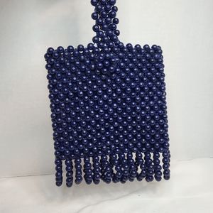 Beaded Blue Wristlet